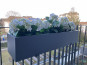 Blumenkastenhalterung, schwarz ( für runde Geländer) 25x3x29