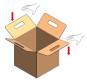 Pflanzkübel BOX aus Cortenstahl mit Griffen, rostfarben 40x40x60